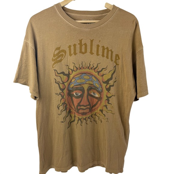 American Eagle Outfitters Other - American Eagle Sublime Tee XS Tan Graphic Band Shirt Grunge Oversized